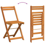 Garden Bistro Set with Cushion 3 pcs Brown Solid acacia wood 4105500