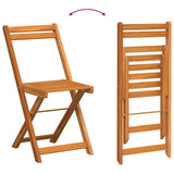 Garden Bistro Set with Cushion 3 pcs Brown Solid acacia wood 4105500