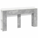Headboard Cabinet with Storage Concrete Grey Engineered Wood 8001213