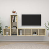 3 Piece TV Cabinet Set Sonoma Oak Engineered Wood 3079829