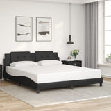 Bed Frame without Mattress "Zadar" Black 180x200 cm Super King Faux Leather 3208198