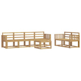 Outdoor Sofa Set 7 pcs White 59 x 59 x 37 cm Solid Acacia Wood 3387273