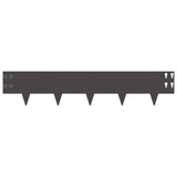 Lawn Edging 10 pcs 100 x 20 cm Steel Black 8008574