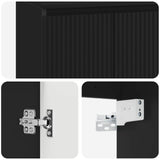 Bathroom Furniture Set Black Engineered Wood 3404321