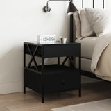 Bedside Table with Infinity LED Black 40x40x51 cm 3284101