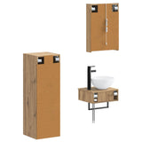 Bathroom Cabinet Set 4 pcs Artisan Oak 43 x 11.5 x 60.5 cm 3407382