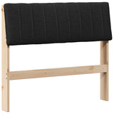 Upholstered Headboard Black 90 cm Solid Pine Wood 879251