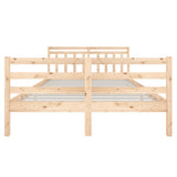Bed Frame without Mattress Double Solid Wood 3100629