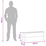 Garden Raised Bed Grey 100 x 30 36 cm 42039018