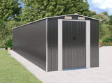 Garden Shed Anthracite 192x689x223 cm Galvanised Steel 3147455