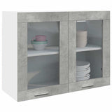 Hanging Glass Cabinet Lyon Concrete Grey 80x31x60 cm 856118