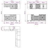 11 Piece Kitchen Cabinet Set "Lucca" Gloss White Engineered Wood 3314923