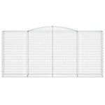 Arched Gabion Baskets 3 pcs 400x50x180/200 cm Galvanised Iron 3147049