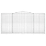 Arched Gabion Baskets 3 pcs 400x50x180/200 cm Galvanised Iron 3147049