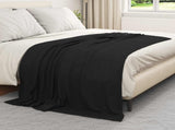 Throw Blankets 24 pcs Black 200 x 150 cm Fleece 42017106