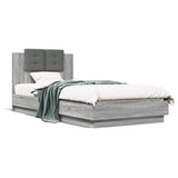 Bed Frame without Mattress Grey Sonoma 100x200 cm 3209938