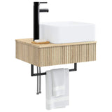 Wall-Mounted Wash Basin Sonoma Oak 53 x 35 x 39 cm 890210