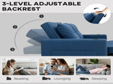 Two-Seater Pull-Out Sofa Bed - Dark Blue T3398P424862