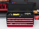 Steel Six Drawer Tool Storage Carry Chest, with Lock and Keys - Red T3398P328349