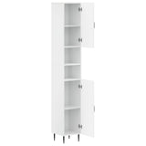 Bathroom Cabinet with Open Shelf HAARLEM High Gloss White 896819