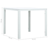 Coffee Table White 78x78x74 cm HDPE Wood Look 47881