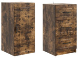 Cabinet Set 2 pcs Smoked Oak 33 x 34.5 x 87 cm Engineered Wood 3416975