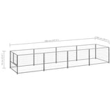 Dog Kennel Silver 4 m Steel 3082102