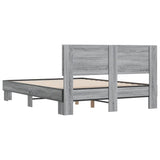 Bed Frame without Mattress Grey Sonoma 135x190 cm Double 3280210