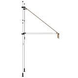 145831 Manual Retractable Awning 100 cm Orange and White Stripes