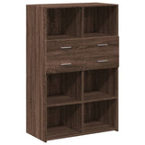 Highboard Brown Oak 80x42.5x124 cm Engineered Wood 3281391