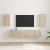 TV Wall Cabinet 2 pcs Sonoma 30 x 31 x 60 cm Engineered Wood 892274