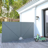 Collapsible Terrace Side Awning Grey 300x150 cm 44564