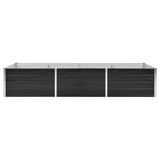 ZNTS Garden Raised Bed Anthracite 240x80x45 cm Galvanised Steel 45727