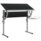 Craft Desk Black&Grey 110x53x cm Engineered Wood&Steel 340929