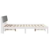 Bed frame White and light grey 160 x 200 cm Solid pine wood 878528