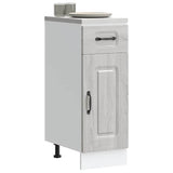 Kitchen Base Cabinet "Kalmar" Grey Sonoma Engineered Wood 853463