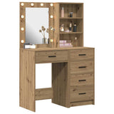 Dressing Table 2 pcs Brown 50 x 41 x 135 cm Engineered Wood 3334208