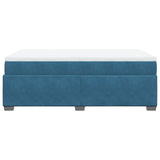 Box Spring Bed with Mattress Dark Blue 120x200 cm Velvet 3285279