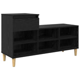 Shoe Cabinet Black Oak 102 x 36 x 60 cm Engineered Wood 881035