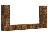 TV Cabinet Set 8 pcs Smoked Oak Engineered Wood 3409137