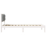 Bed Frame Light Grey 100 x 200 cm Solid Pine Wood 878213