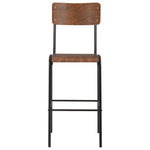 3 Piece Bar Set Steel Brown Black 276847