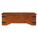 ZNTS Coffee Table Solid Acacia Wood Honey Finish 110x55x35 cm 245654