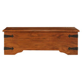 ZNTS Coffee Table Solid Acacia Wood Honey Finish 110x55x35 cm 245654