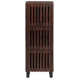 Highboard Brown 40x34x110 cm Solid Wood Mango 377581