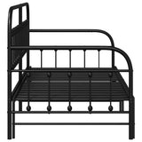 Daybed Frame Black 90 x 190 cm Powder-Coated Steel 42002637