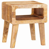 End Table with Shelf Brown 40 x 32 x 46 cm Solid Mango Wood 4104551