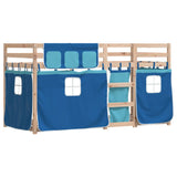 Bunk Bed without Mattress Blue 75x190 cm Small Single Solid Wood Pine 3283911