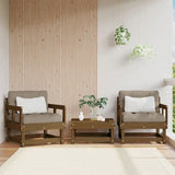 Garden Chairs 2 pcs Honey Brown Solid Wood Pine 825390