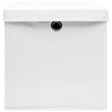 Storage Box Set of 10 White Non-woven fabric 288352